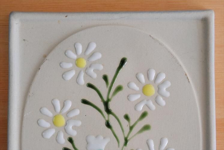 スウェーデン製 Gabriel ceramic 陶板 花 北欧 ウォールプレート スウェーデン製 Gabriel ceramic 陶板 花 北欧 ウォールプレート