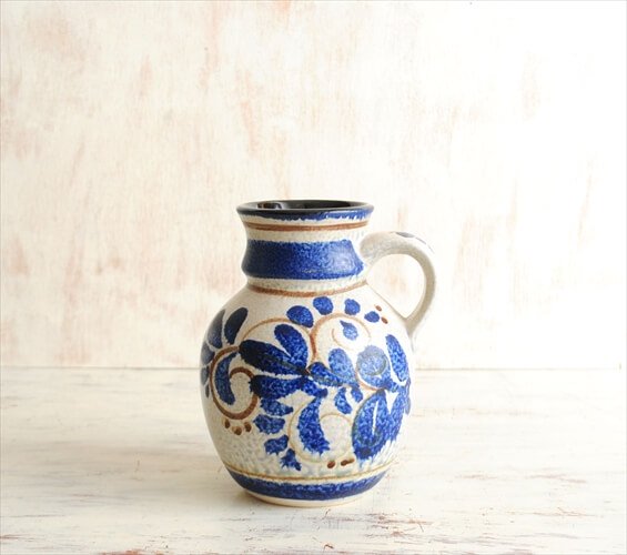 西ドイツ製 ヴィンテージ Bay Keramik 陶器の花瓶 花器 一輪挿し ミッドセンチュリー期 フラワーベース アンティーク_220603の画像