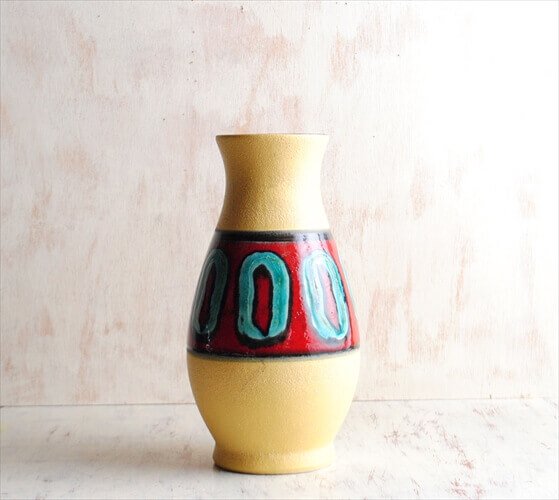 西ドイツ製 ヴィンテージ Bay Keramik 陶器の花瓶 花器 一輪挿し ミッドセンチュリー期 フラワーベース アンティーク_220810の画像