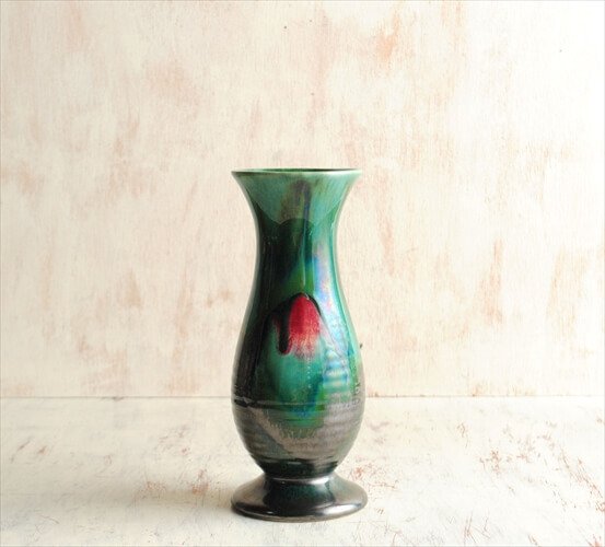 西ドイツ製 ヴィンテージ U Keramik 陶器の花瓶 Fat lava 花器 一輪挿し ミッドセンチュリー期 フラワーベース アンティーク_220726の画像