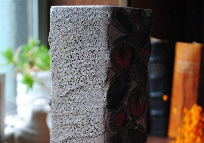 東ドイツ製 ヴィンテージ Strehla 陶器の花瓶 Fat lava 花器 東ドイツ製 ヴィンテージ Strehla 陶器の花瓶 Fat lava 花器
