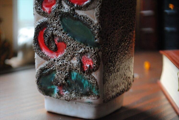 東ドイツ製 ヴィンテージ Strehla 陶器の花瓶 Fat lava 花器 東ドイツ製 ヴィンテージ Strehla 陶器の花瓶 Fat lava 花器