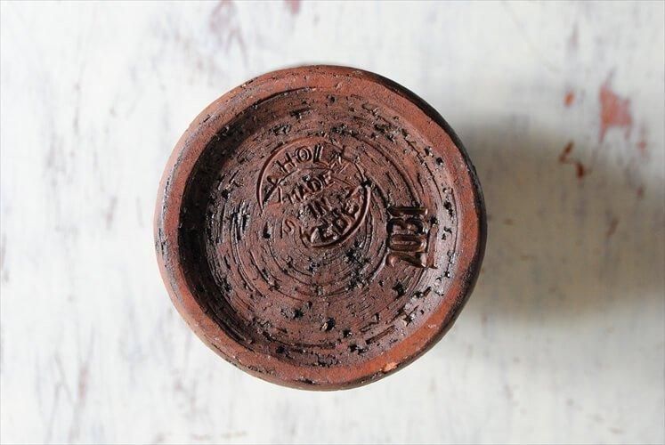 スウェーデン製 Laholm 陶器花瓶 りんご柄