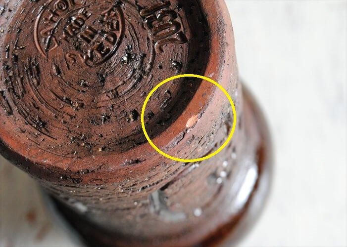 スウェーデン製 Laholm 陶器花瓶 りんご柄