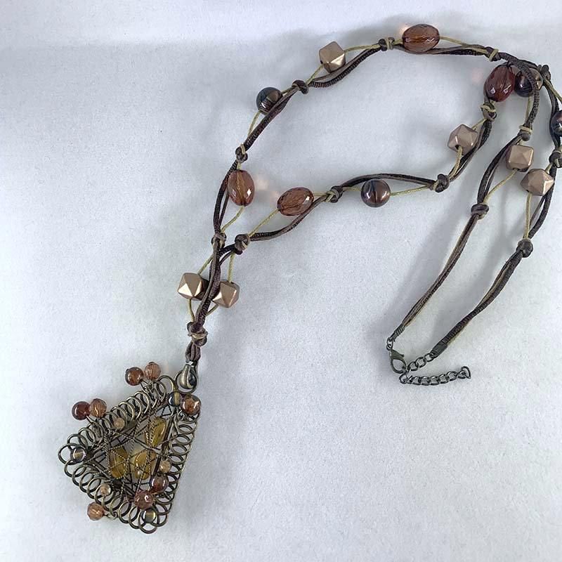 フランス製独特デザインビーズワイヤーペンダント