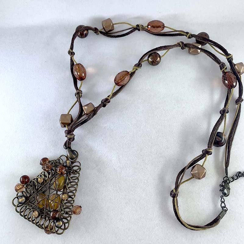 フランス製独特デザインビーズワイヤーペンダント