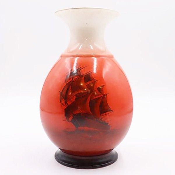 品揃え豊富で ノリタケ 花瓶 昭和 ボーンチャイナ 朱色 レッドグラデーション オールドノリタケ
