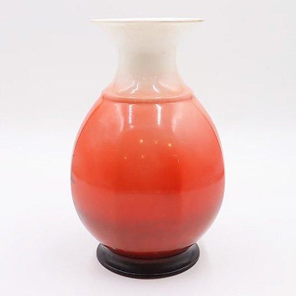 ノリタケ 花瓶 レッドグラデーション 朱色 ボーンチャイナ 昭和 ノリタケ 花瓶 レッドグラデーション 朱色 ボーンチャイナ 昭和