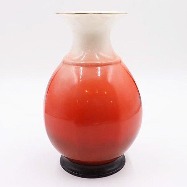 ノリタケ 花瓶 レッドグラデーション 朱色 ボーンチャイナ 昭和 ノリタケ 花瓶 レッドグラデーション 朱色 ボーンチャイナ 昭和