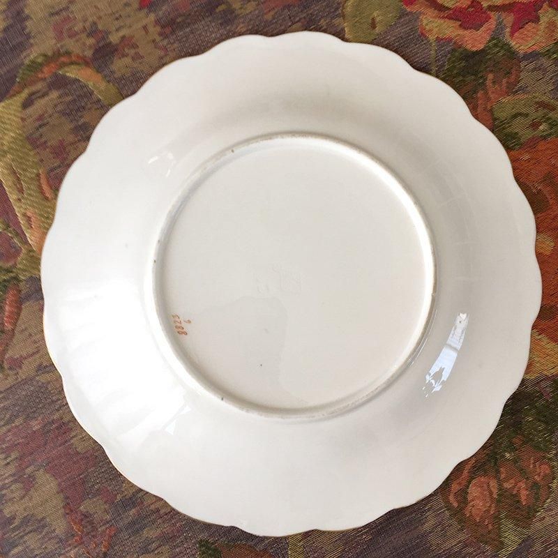 英国製ミントン 華やかな花柄エナメルプレート