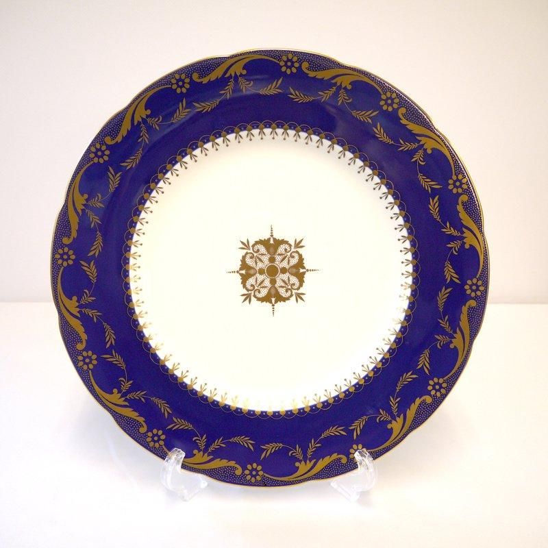 アンティーク英国製ミントン飾り皿華やかさ溢れる