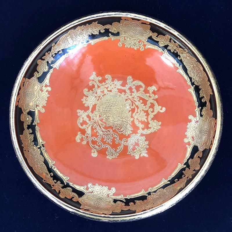 オールドノリタケ マルキ印 金盛花紋ボール プレート - ANTIQUE オールドノリタケ マルキ印 金盛花紋ボール プレート - ANTIQUE
