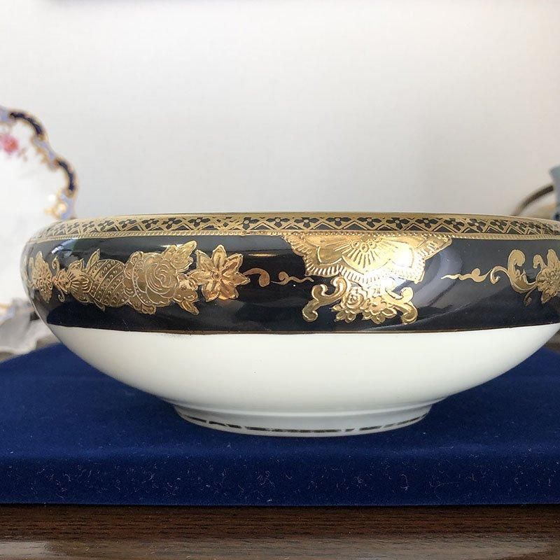 オールドノリタケ マルキ印 金盛花紋ボール プレート - ANTIQUE オールドノリタケ マルキ印 金盛花紋ボール プレート - ANTIQUE