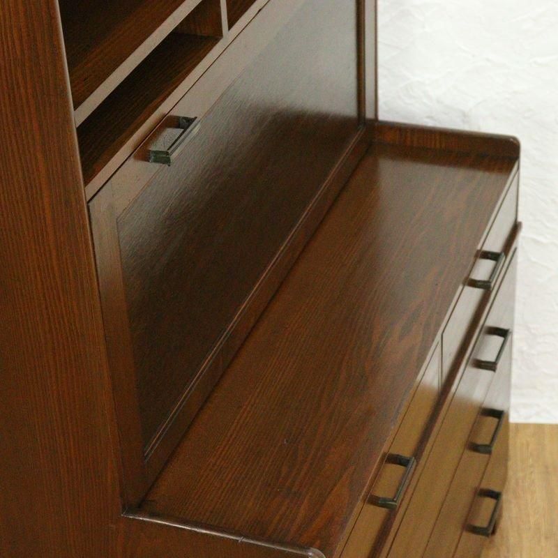 ヴィンテージ収納キャビネット 昭和初期製 コンパクトデスク