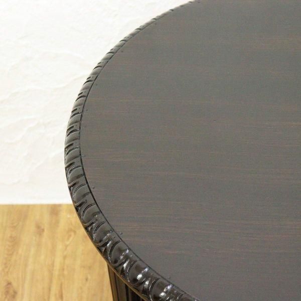 昭和初期のアンティーク木製丸テーブル