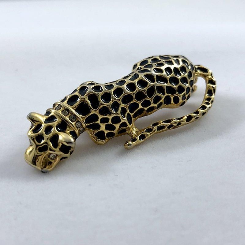 豹 アニマルブローチ フランスアンティーク