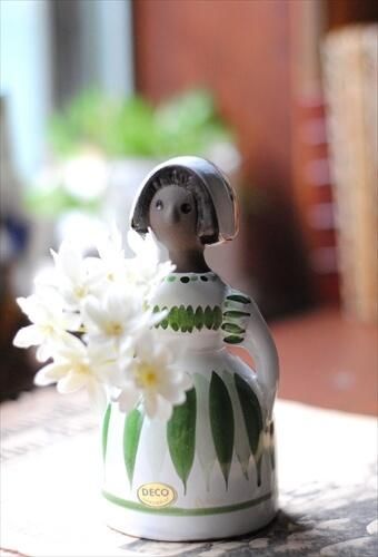 スウェーデン製 DECO 陶器 フラワーガール 花瓶 ジイガントフタ スウェーデン製 DECO 陶器 フラワーガール 花瓶 ジイガントフタ