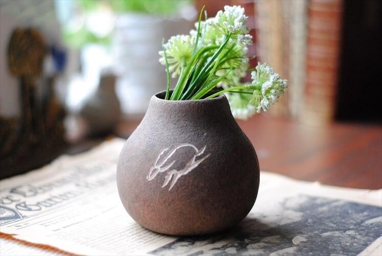 スウェーデンから 陶器の一輪挿し 花瓶 北欧 花器 フラワーベース 一輪挿し アンティーク Antique Leaves 骨董 アンティーク ヴィンテージに関する情報サイト