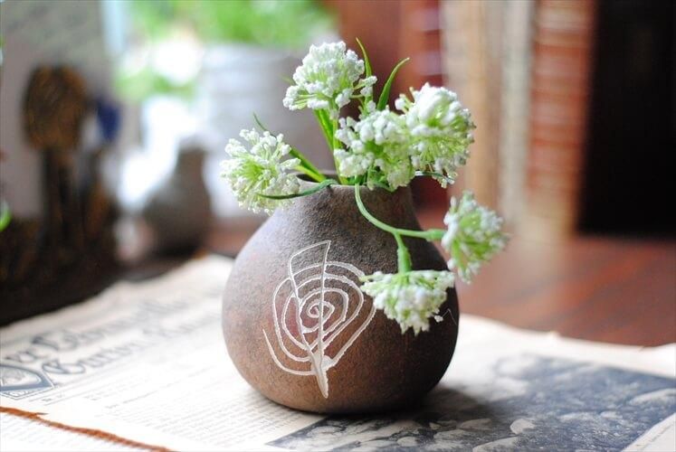 スウェーデンから 陶器の一輪挿し 花瓶 北欧 花器 フラワー スウェーデンから 陶器の一輪挿し 花瓶 北欧 花器 フラワー