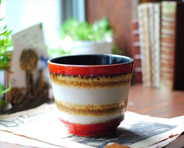 ドイツから ヴィンテージ 陶器のフラワーポット 花器 鉢カバー ドイツから ヴィンテージ 陶器のフラワーポット 花器 鉢カバー