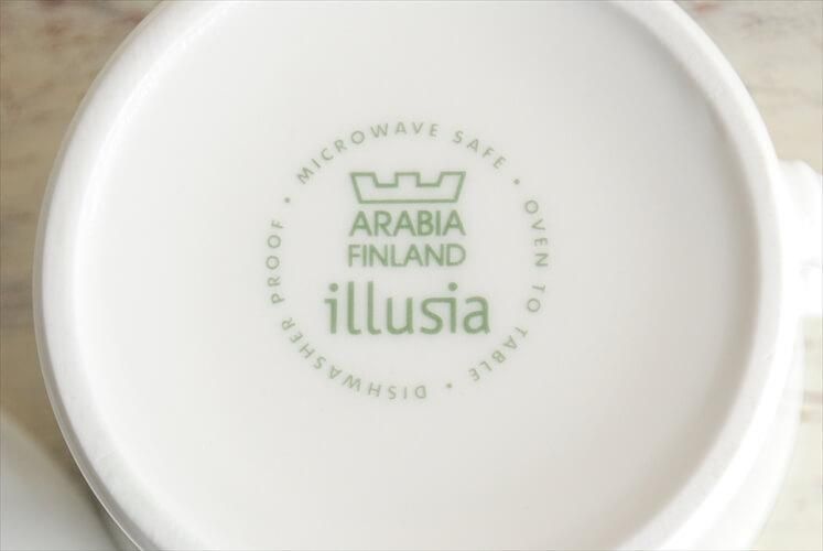 希少サイズ ARABIA アラビア illusia ティーカップ＆ソーサー