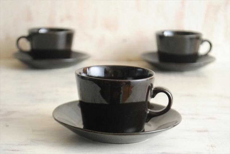 アラビア　キルタ　スープボウル　ブラック　2枚セット　北欧ヴィンテージ ARABIA Kilta/キルタ スープボウル ブラック (2) - 北欧