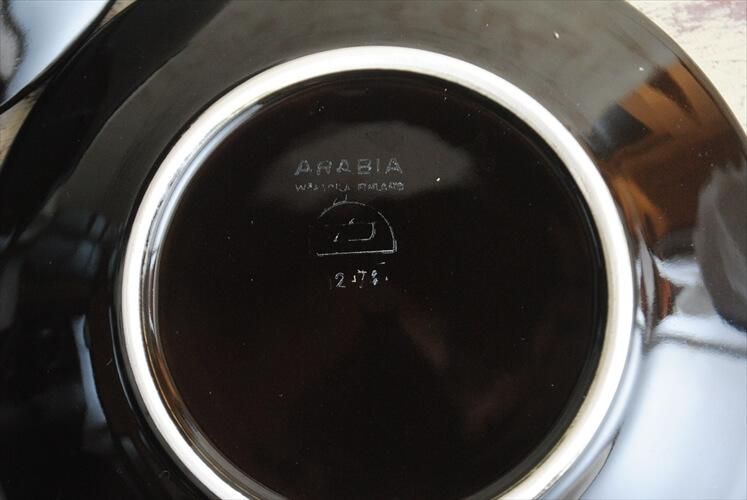 アンティーク アラビア キルタ カップ&ソーサー ブラック