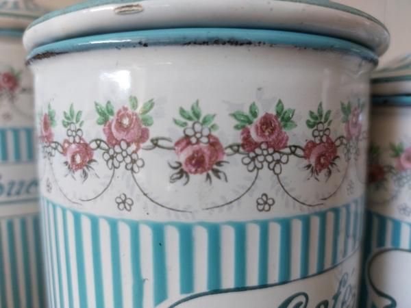 BBローズガーランド柄キャニスター - ANTIQUE LEAVES