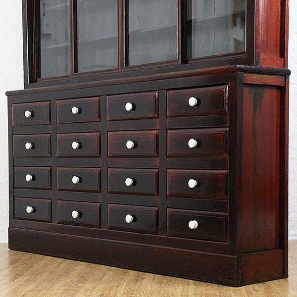 大正ロマン漆塗り飾り棚 日本製の存在感ある一品