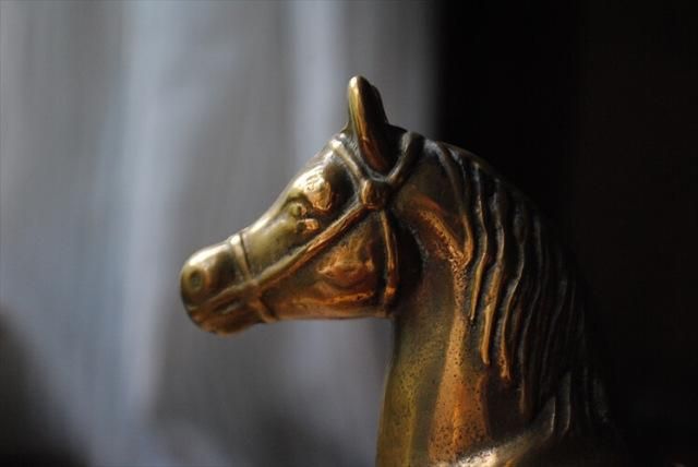 フランスのブロカントから 真鍮の馬 オブジェ ブラス ウマ Horse
