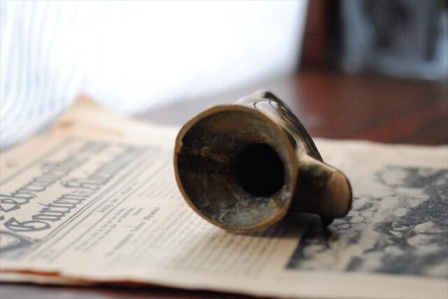 フクロウペーパーウェイト真鍮ブラス金属ドイツ蚤の市ヴィンテージ