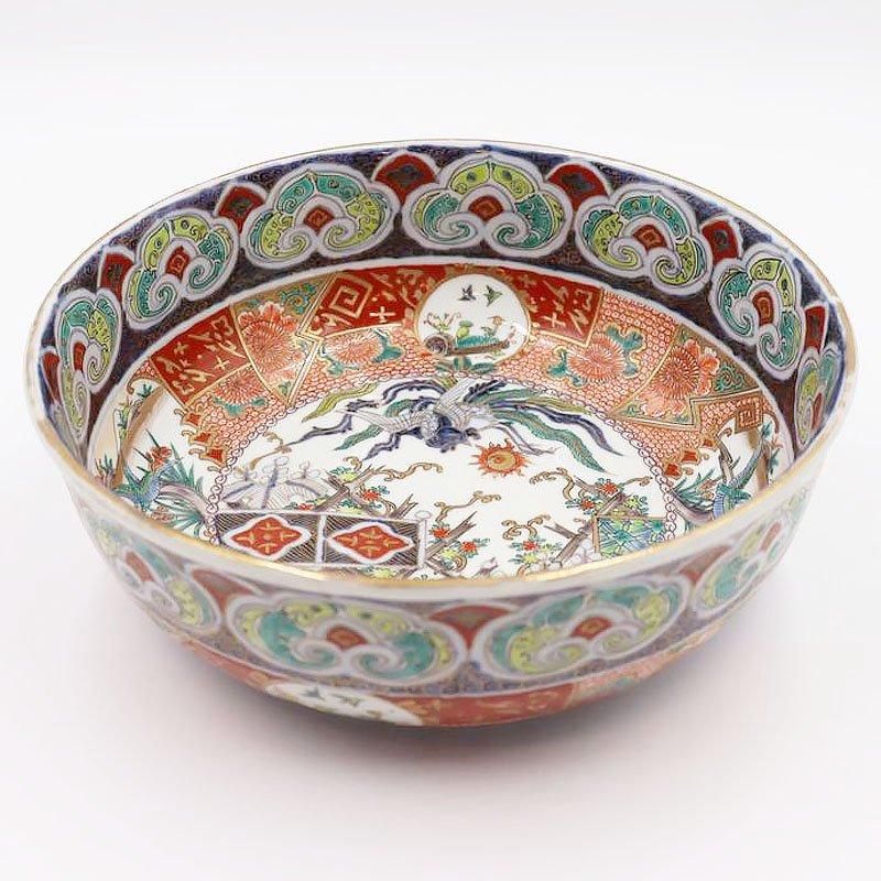 伊万里 色絵 金彩 錦手 松竹鳳凰文 鉢 中鉢 大鉢 菓子鉢 丼物