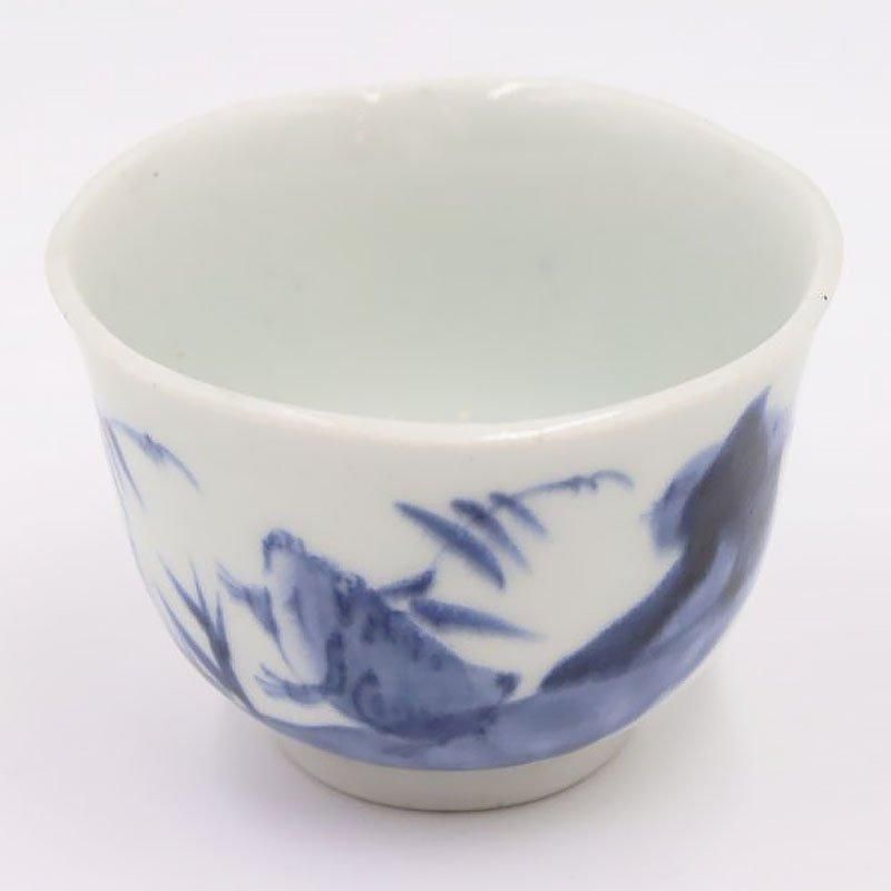 ぐい呑み■相馬焼 味わいのある古い酒杯 印花 酒器 茶碗 湯呑み 時代物 骨董■ ぐい呑み□相馬焼 味わいのある古い酒杯 印花 酒器 茶碗 湯呑み