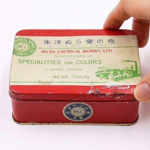 アンティーク 日本製 ブリキ缶 レトロ小物入れ 大正昭和期