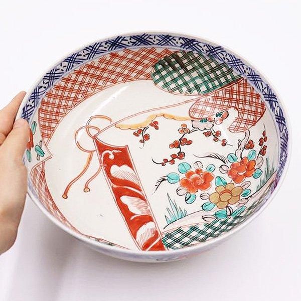【通販 人気】 手描き カラフル 和食器 骨董 アンティーク 煮物鉢 大鉢 赤絵 その他