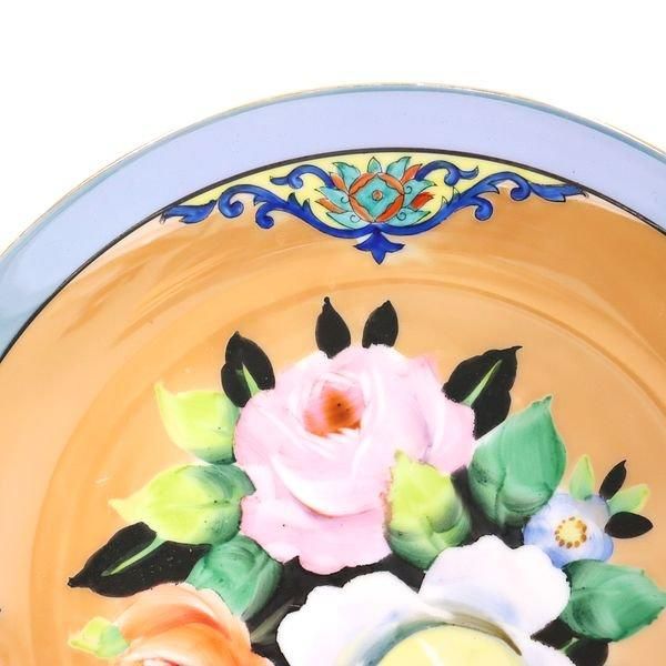 オールドノリタケローズプレートアンティーク オールドノリタケ カップ&ソーサー ケーキプレート トリオ