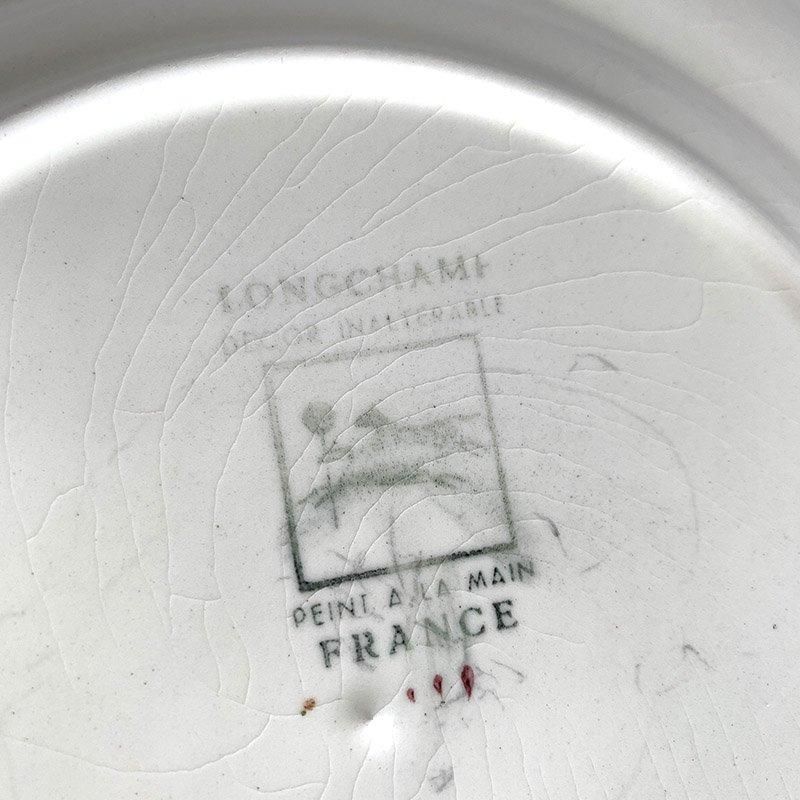 ロンシャン手描き鳥と木の実の飾り皿