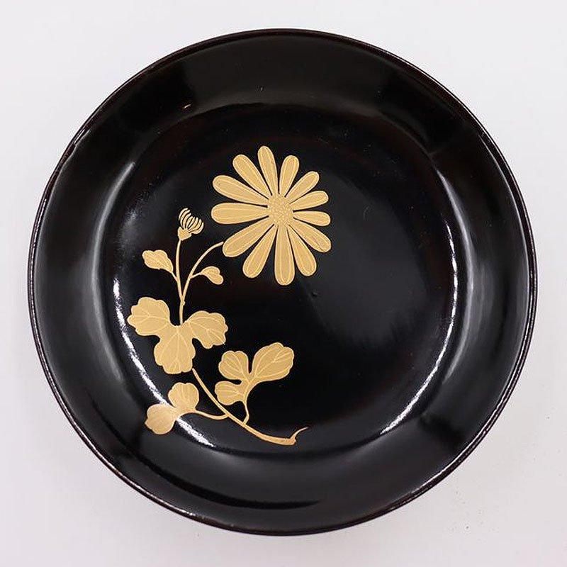 黒漆塗り 椿皿 高台付き木皿 蒔絵入り 絵替わり 図替わり 季節の 黒漆塗り 椿皿 高台付き木皿 蒔絵入り 絵替わり 図替わり 季節の