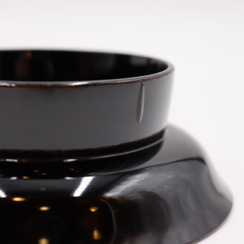 MA336 木製漆器 粉溜 椿金蒔絵 黒塗木皿 二十客 銘々皿 全的