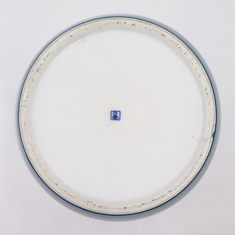 ノリタケ　火鉢　ブルーローズ アンティーク ノリタケ 火鉢 手焙り ブルーローズ 昭和レトロ