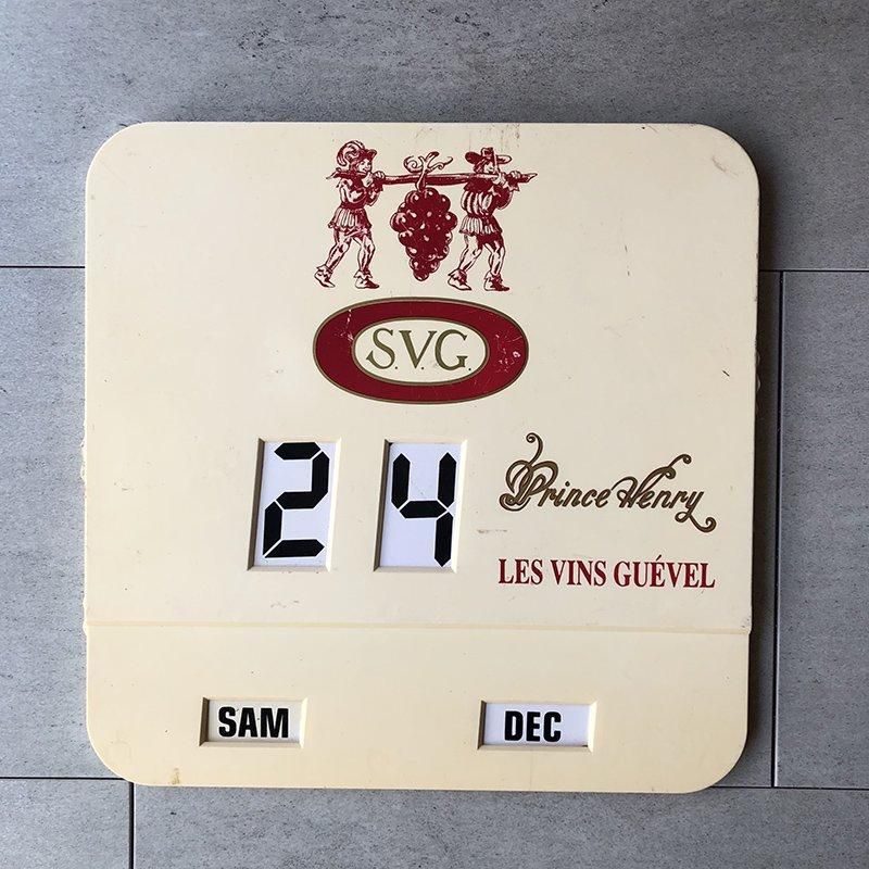 フランスアンティーク広告カレンダーカフェ