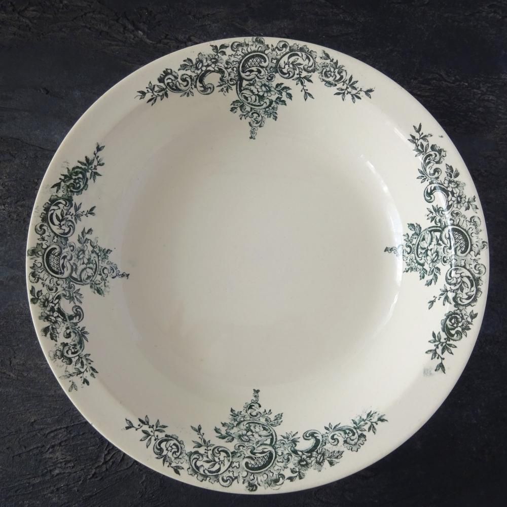 1896s~ st.amand 29cm 白色のサラディエ サンタマン 大皿 1896s~ st.amand 29cm 白色のサラディエ サンタマン 大皿