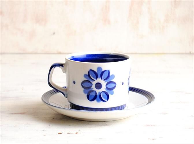 ボッホ　Boch アンティーク　カップ&ソーサー6点＋ポット1点セット ヴィンテージ BOCH ボッホ NOIX カップ&ソーサ