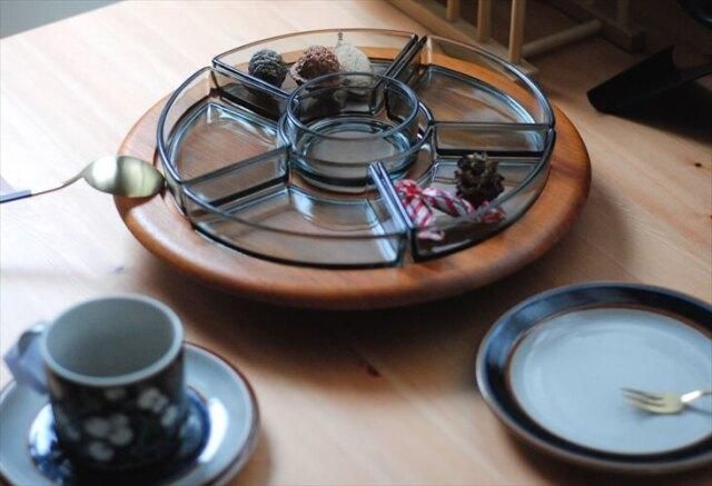 デンマーク製 DIGSMED 回転トレイ Lazy Susan チークテーブル デンマーク製 DIGSMED 回転トレイ Lazy Susan チークテーブル