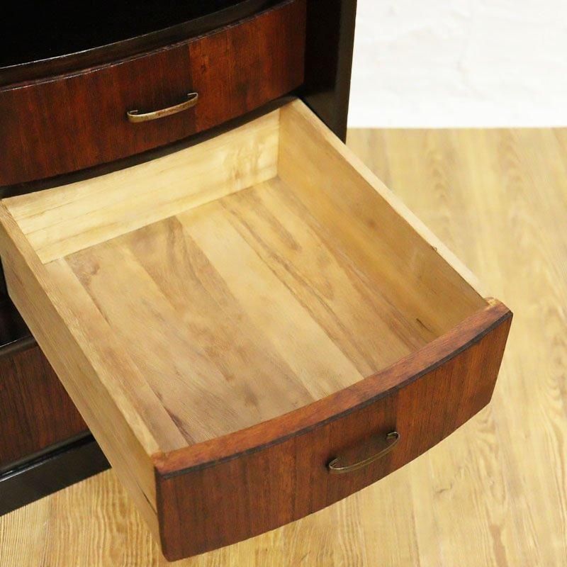 結霜ガラス 茶棚 民芸家具 大正昭和アンティーク