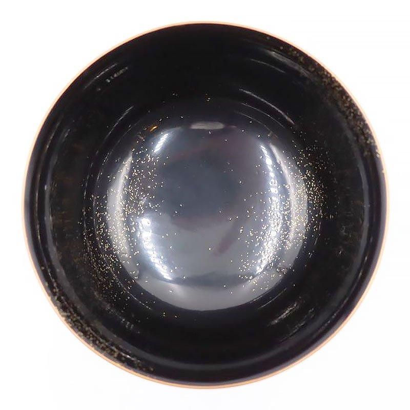 アンティーク 黒塗り 蒔絵入り 盃洗 大正時代の酒器