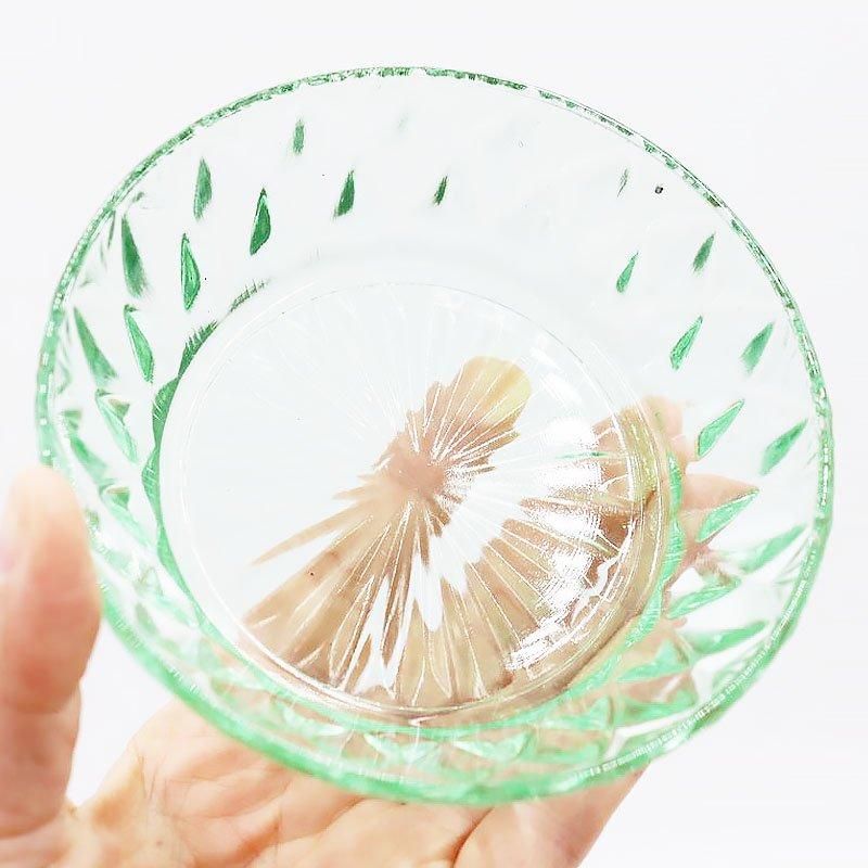 ヴィンテージ プレスガラス ミニボウル 昭和レトロ