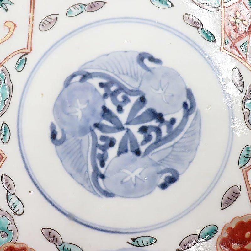 古伊万里 青白磁 平皿 手描き 絵付け