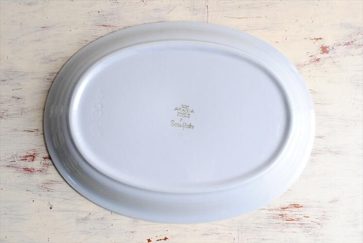 ARABIA アラビア SNOWFLAKE オーバルプレート スノーフレーク お ARABIA アラビア SNOWFLAKE オーバルプレート スノーフレーク お