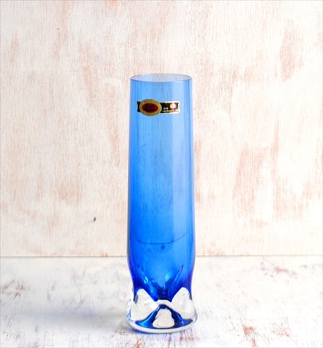 ドイツ製 INGRIDGLAS ガラスの花瓶 イングリッドグラス 花器 一輪挿し フラワーベース アンティーク_221223の画像
